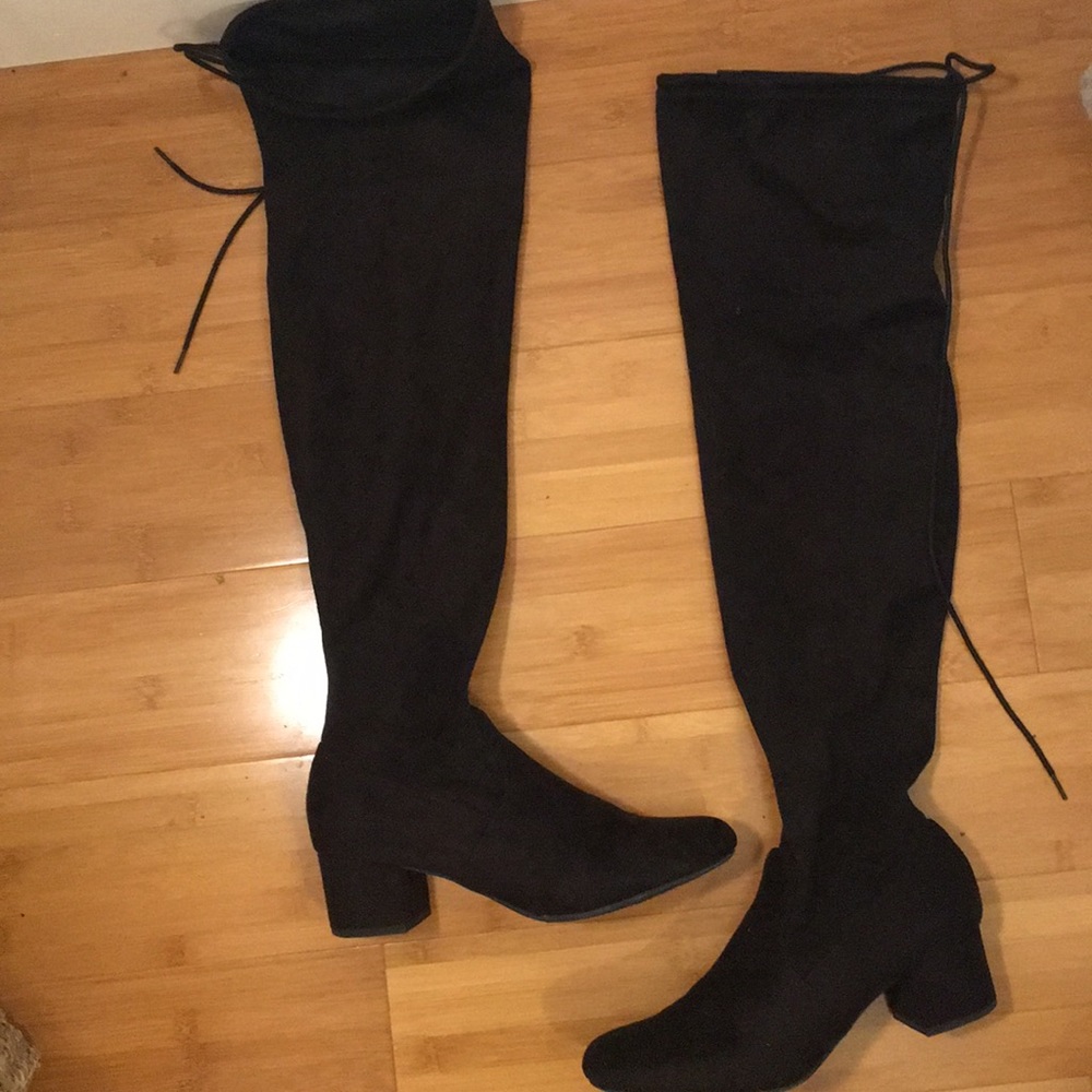 Black over the knee boot